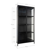 Brisbane vitrinskåp H175x80, Svart