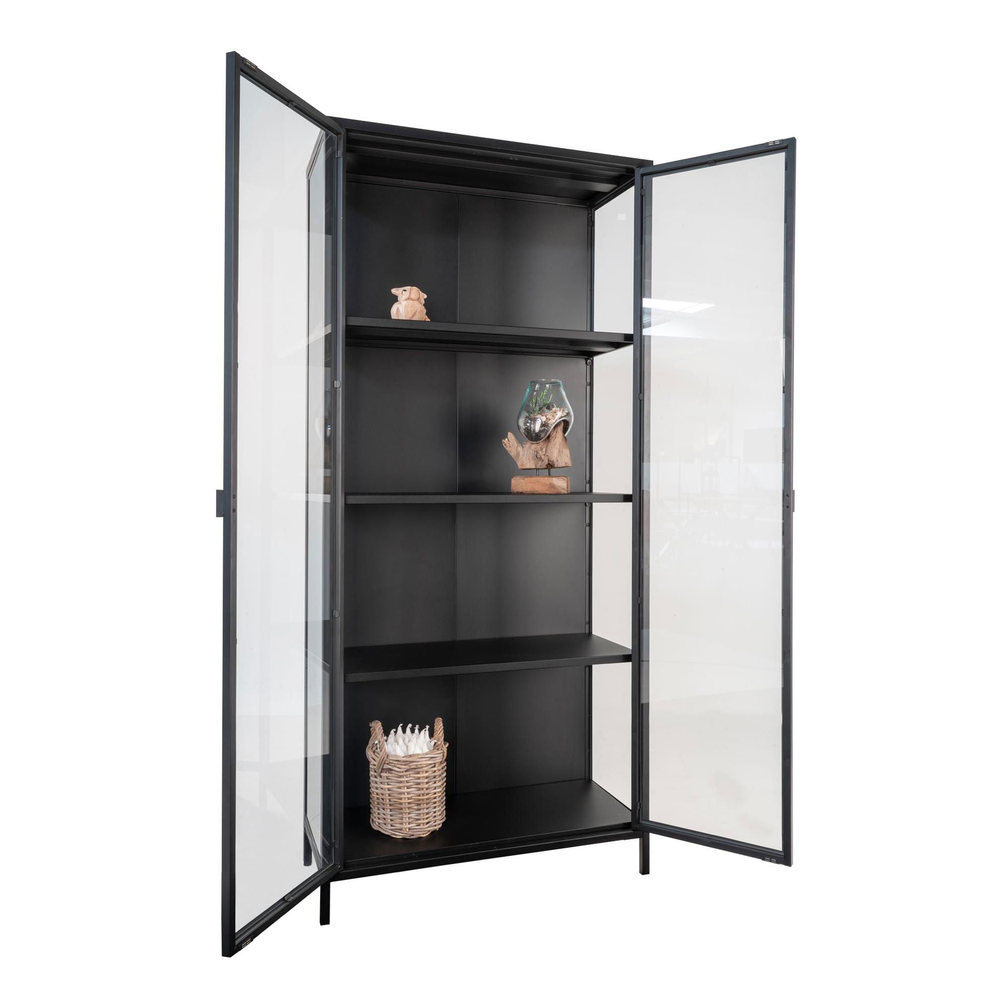 Brisbane vitrinskåp H175x80, Svart