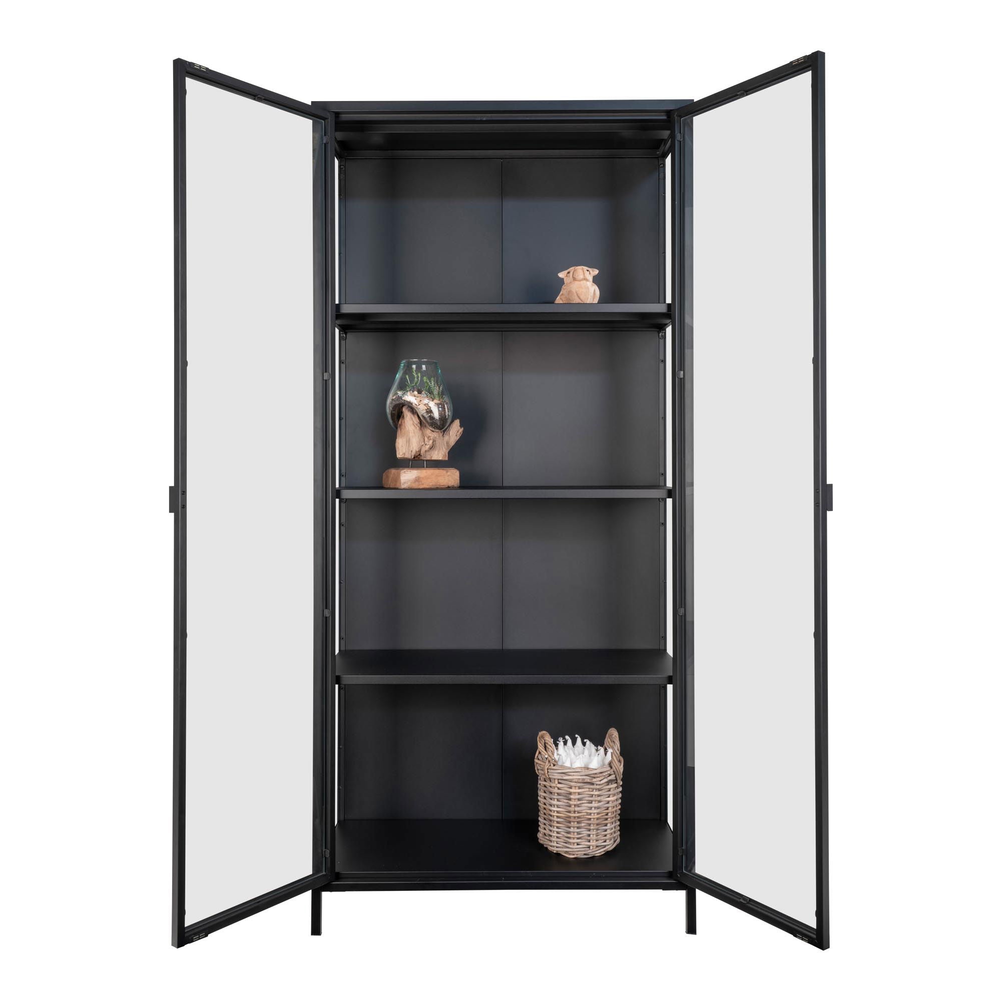 Brisbane vitrinskåp H175x80, Svart