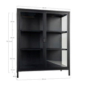 Brisbane vitrinskåp H101x80, Svart