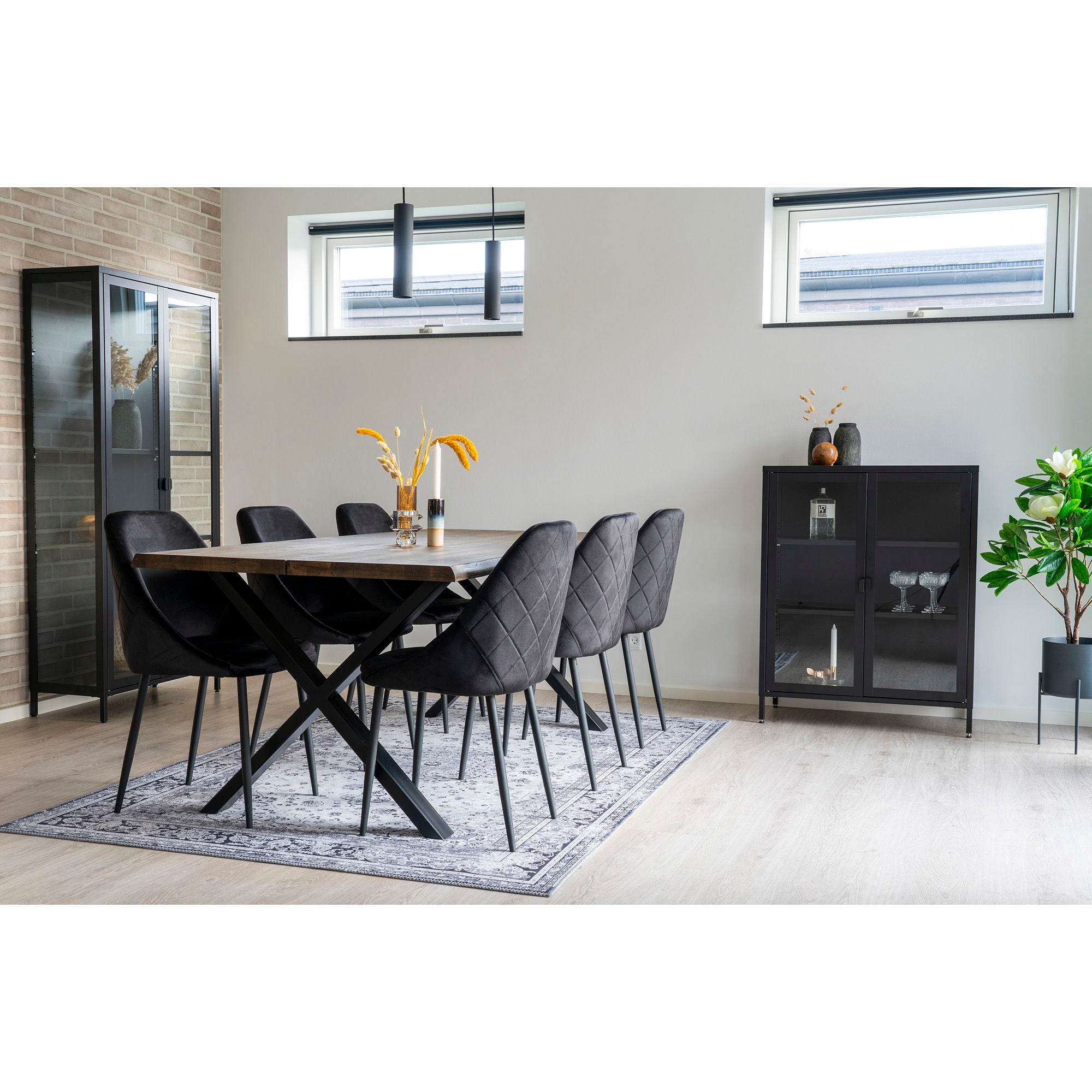 Brisbane vitrinskåp H101x80, Svart