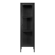 Brisbane smalt vitrinskåp H140cm, Svart