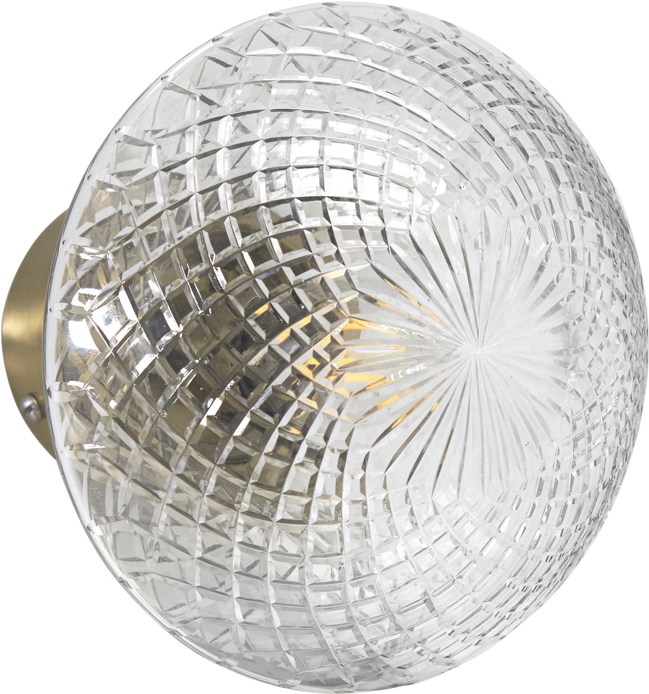 Juliette vägglampa Klar/mässing diam 16