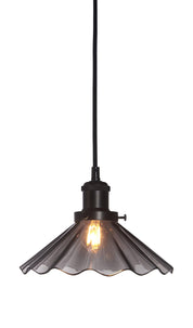 August Fönsterlampa Svart veckad 25cm