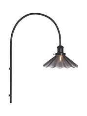 August Vägglampa Svart Veckad 25cm
