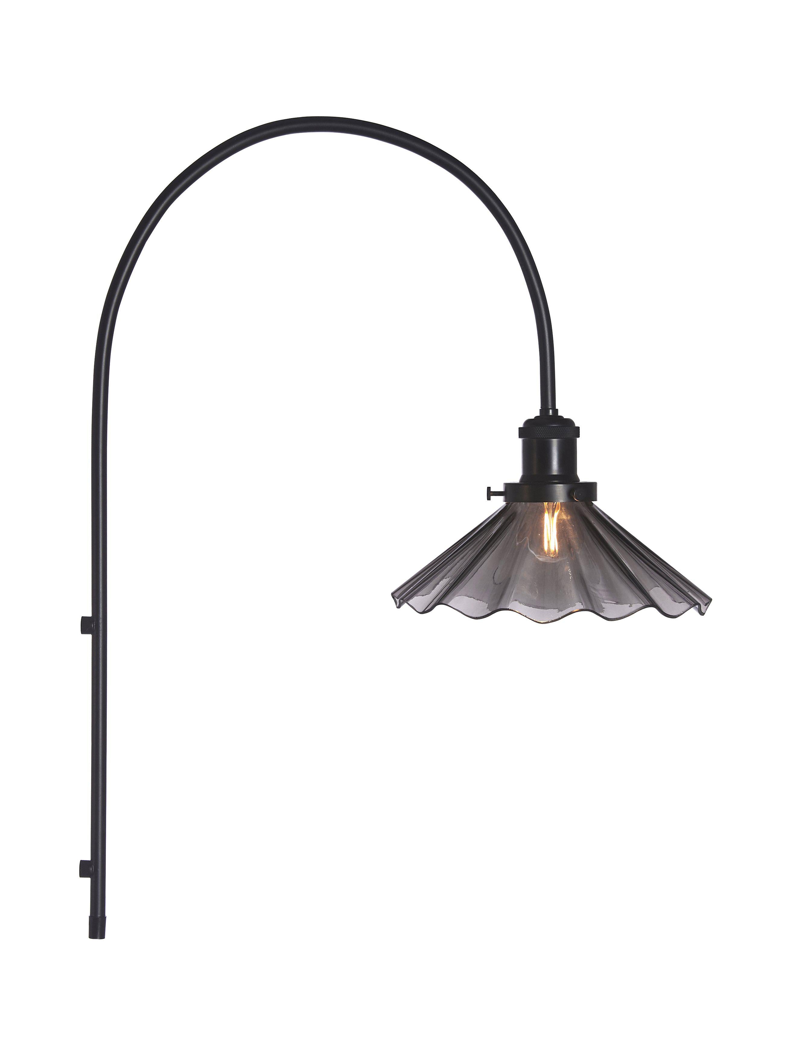August Vägglampa Svart Veckad 25cm