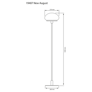 NEW AUGUST golvlampa, svart