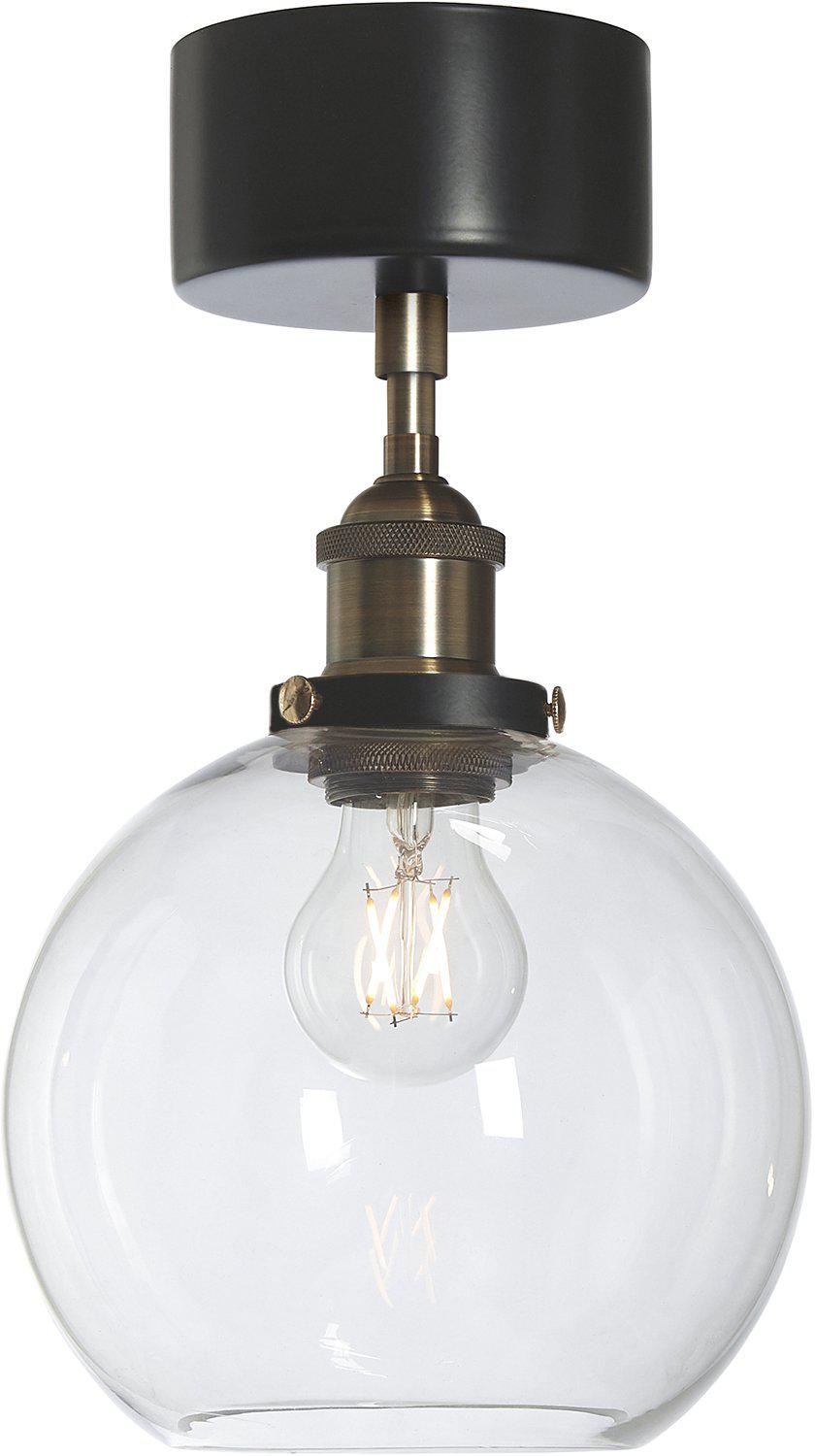 Omega taklampa Svart/mäss Klar 20cm