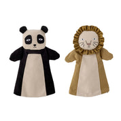 Flynn Handdocka 2-Pack, Panda / Lejon