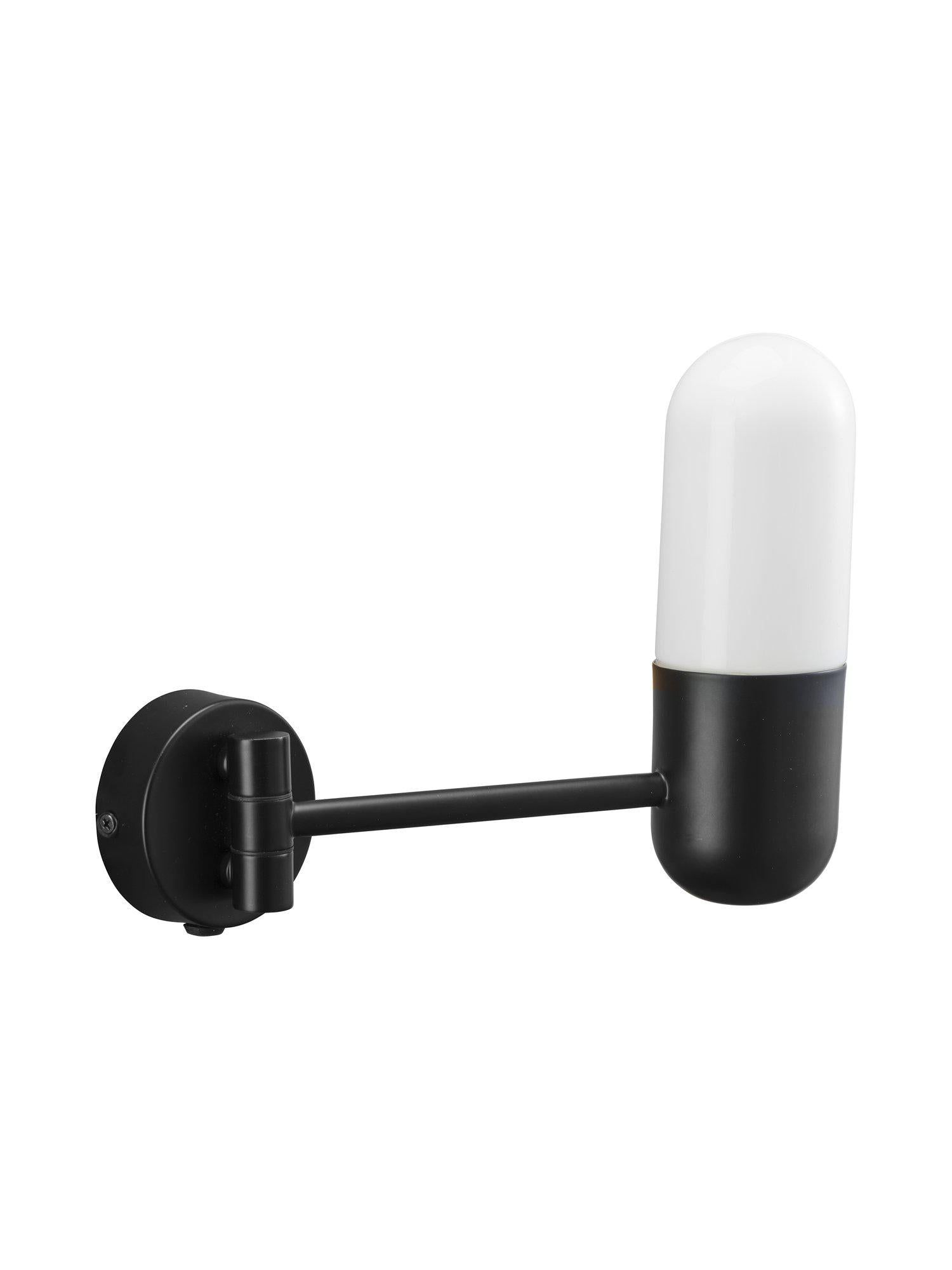 Zeta Vägglampa IP44 Mattsvart 23cm