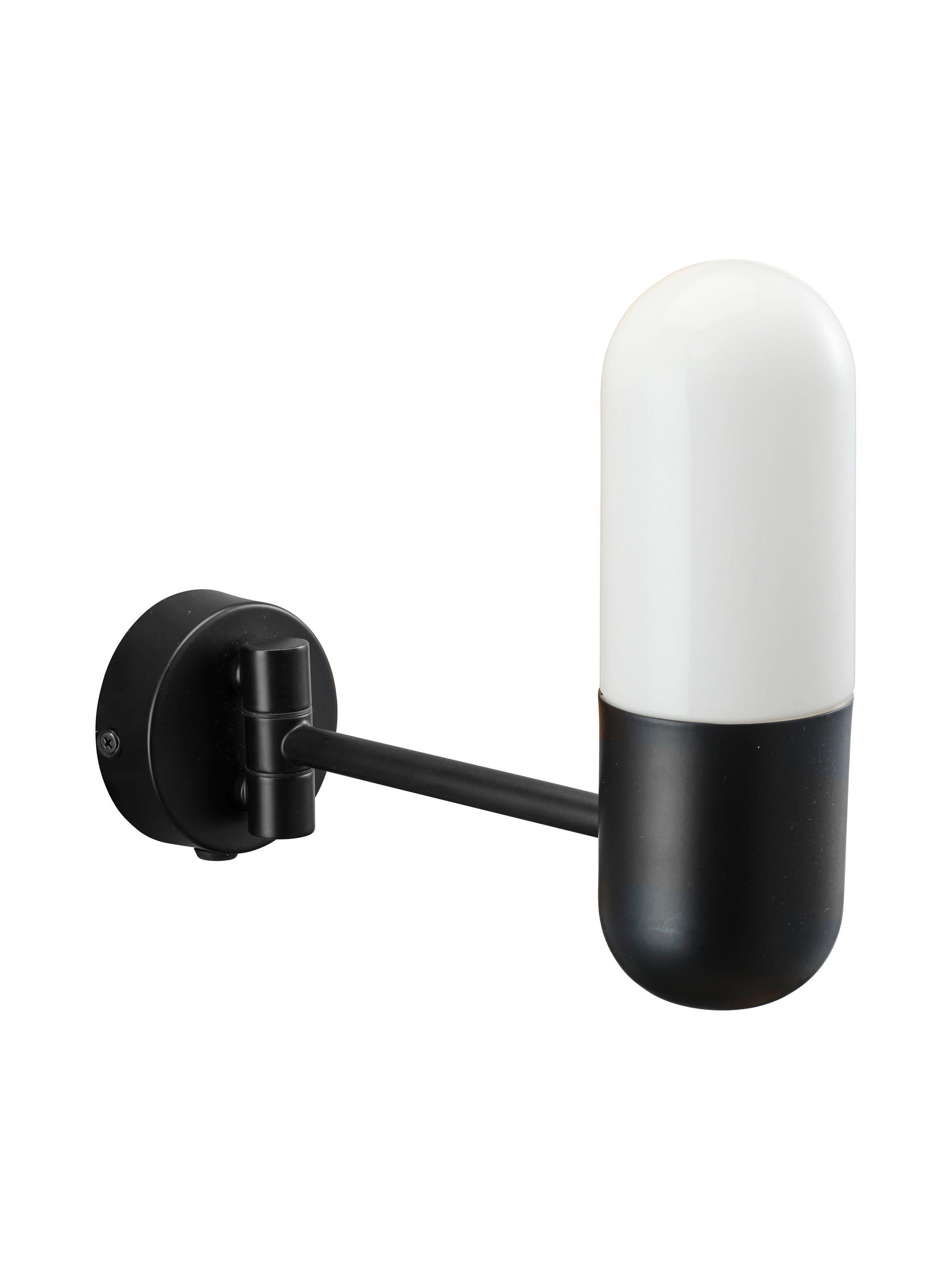 Zeta Vägglampa IP44 Mattsvart 23cm