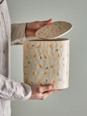 Pippine Burk med lock, Vit