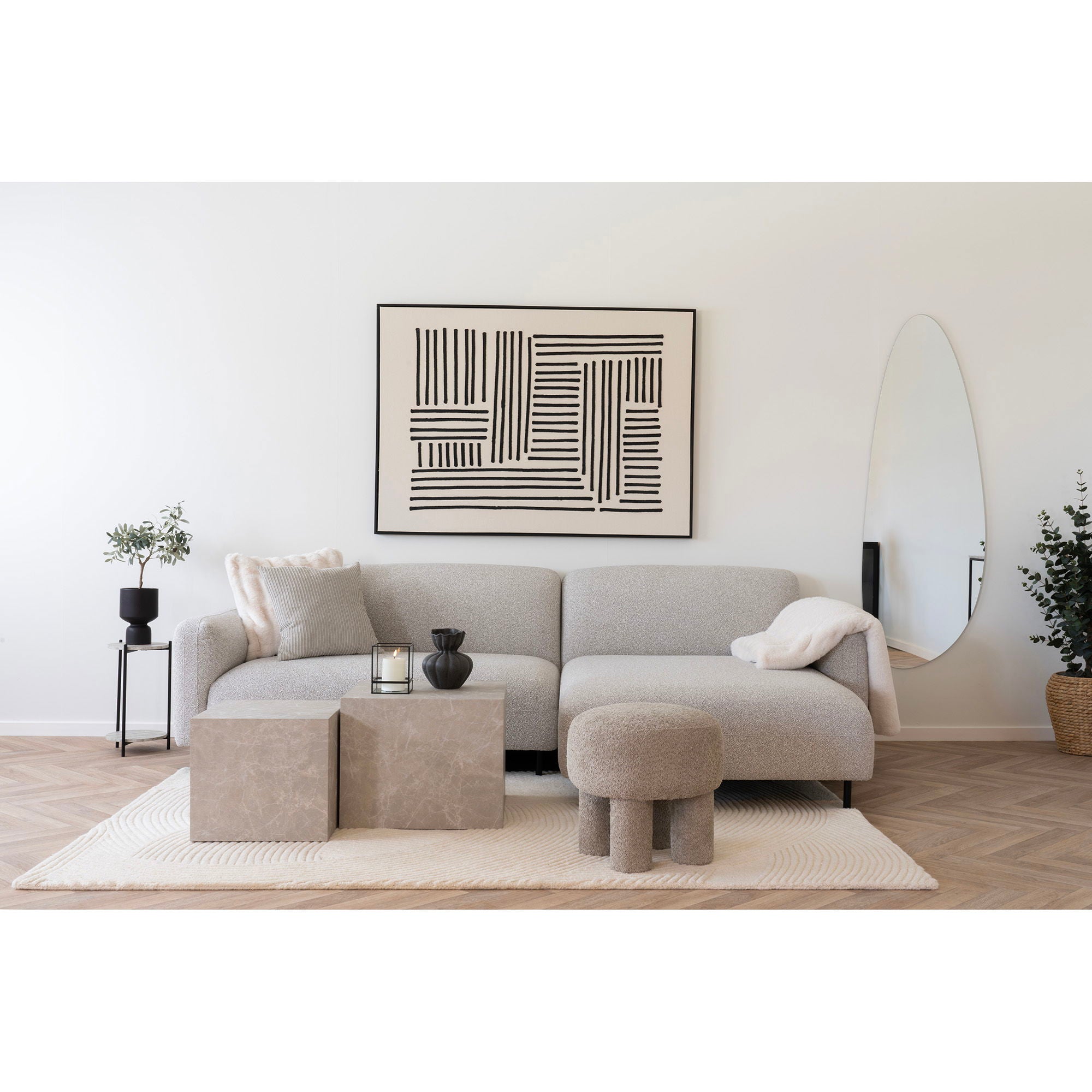 Kobe kudde 45x45, Sand