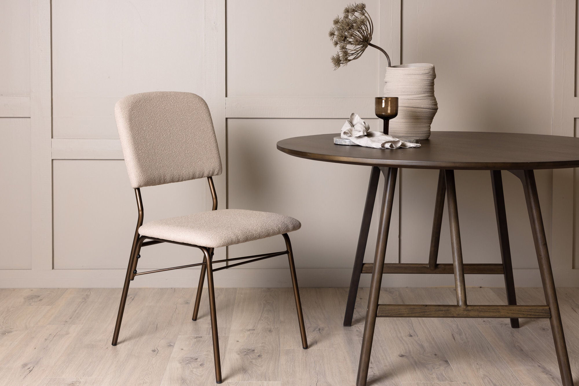 Seda Matstol Beige, 2-Pack