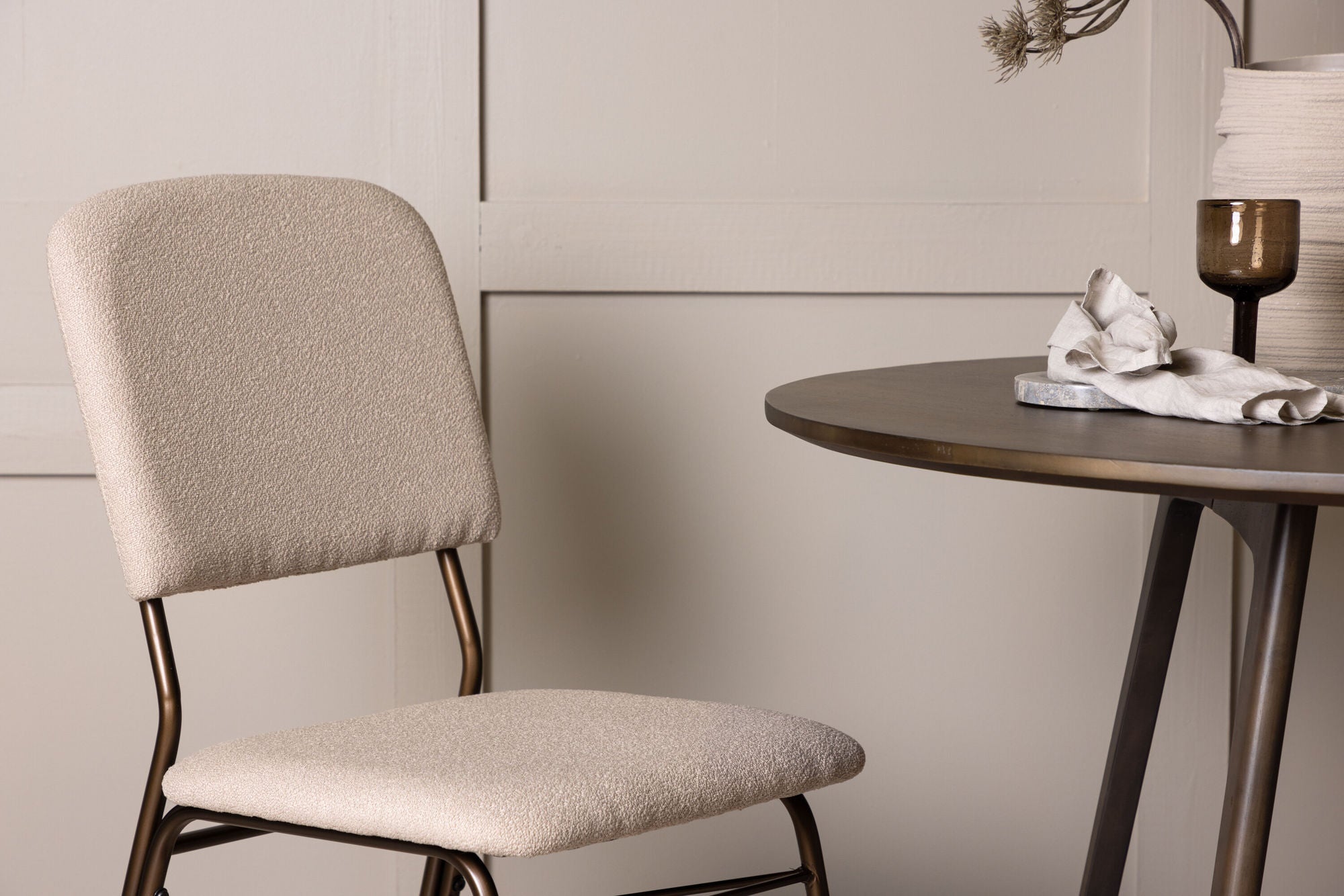 Seda Matstol Beige, 2-Pack