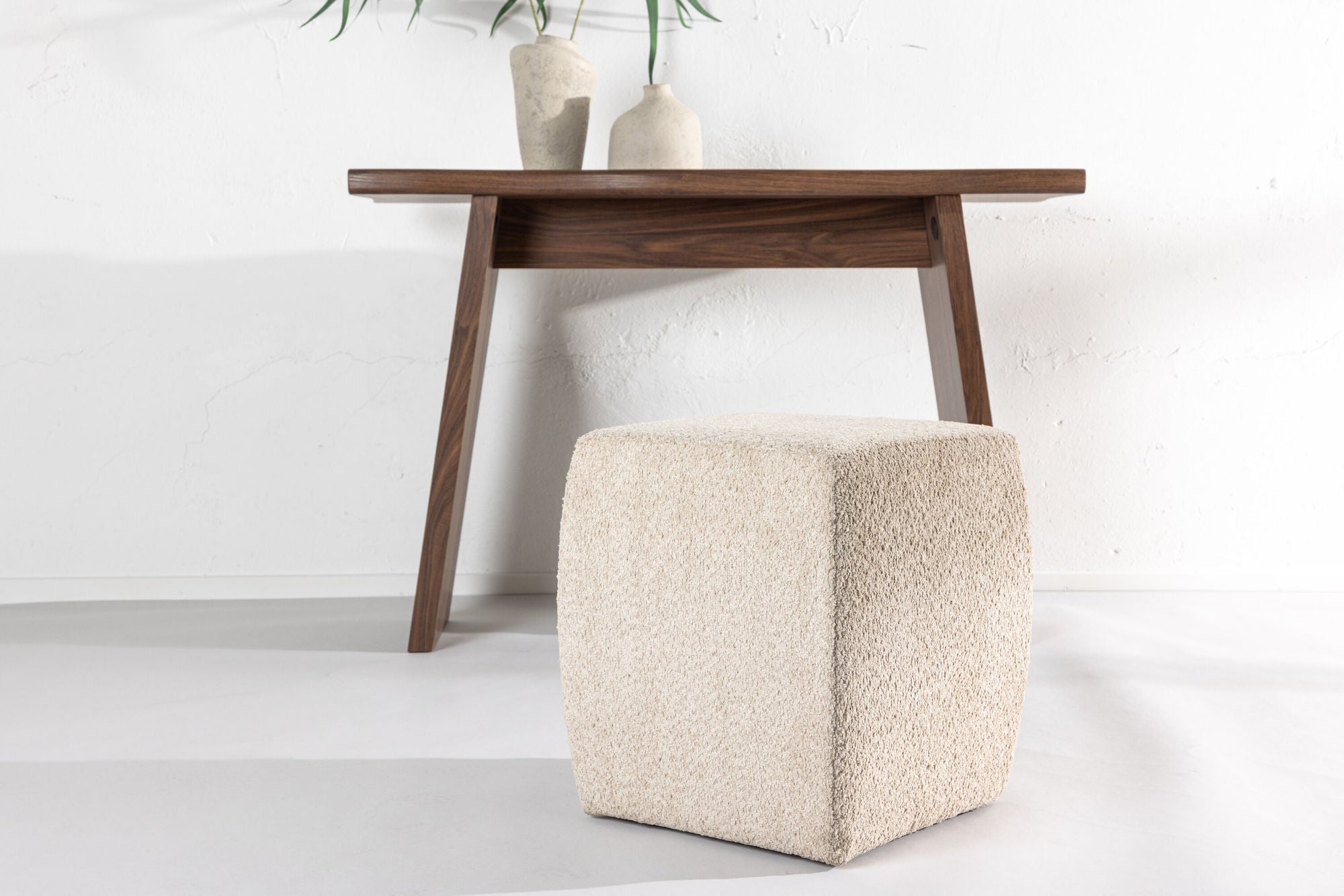 Neapel Sittpuff Bouclé, Beige