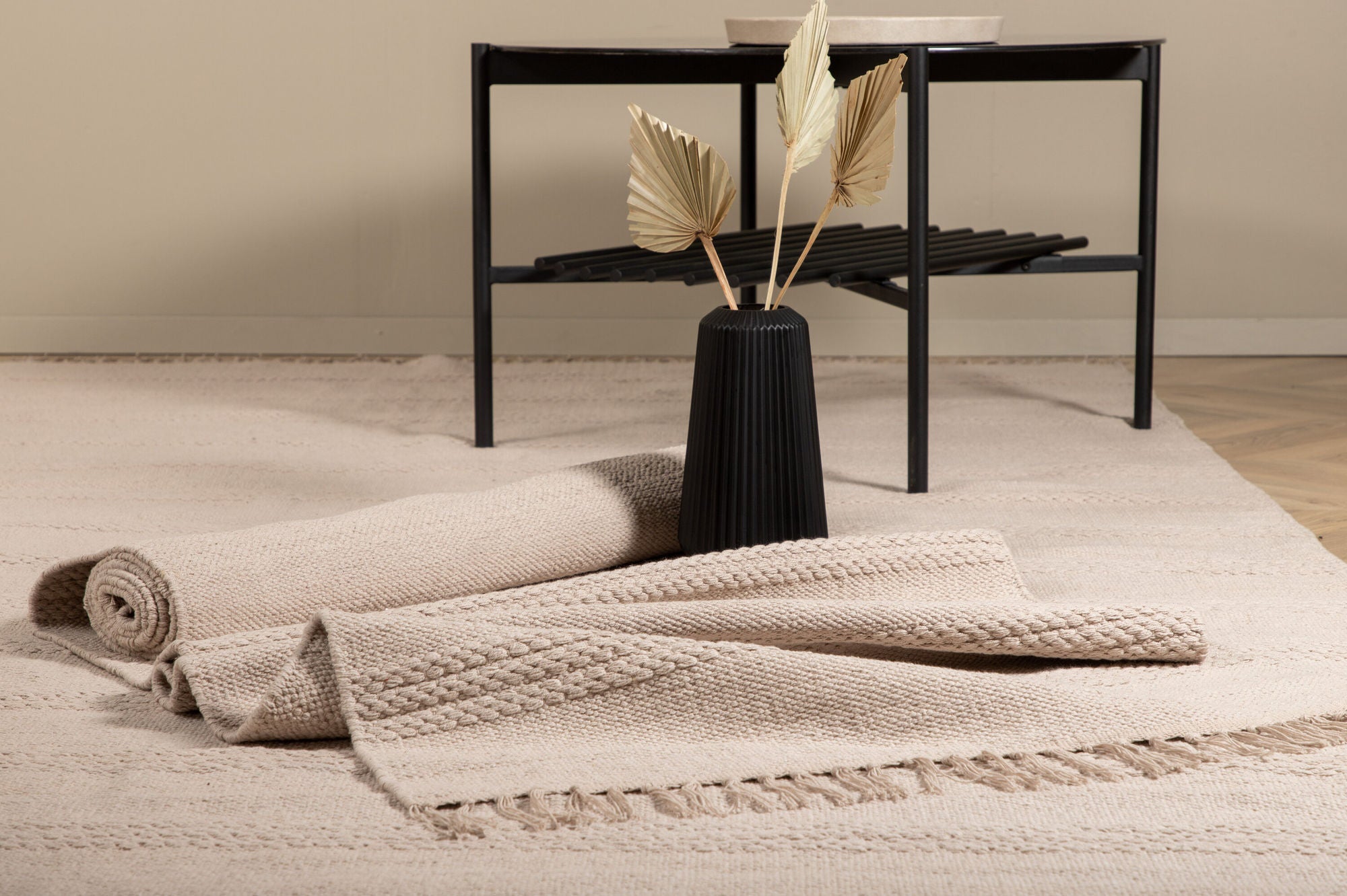 Nico Bomullsmatta 160x230, Beige