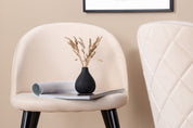 Stitches Matstol Beige Sammet, 2-Pack