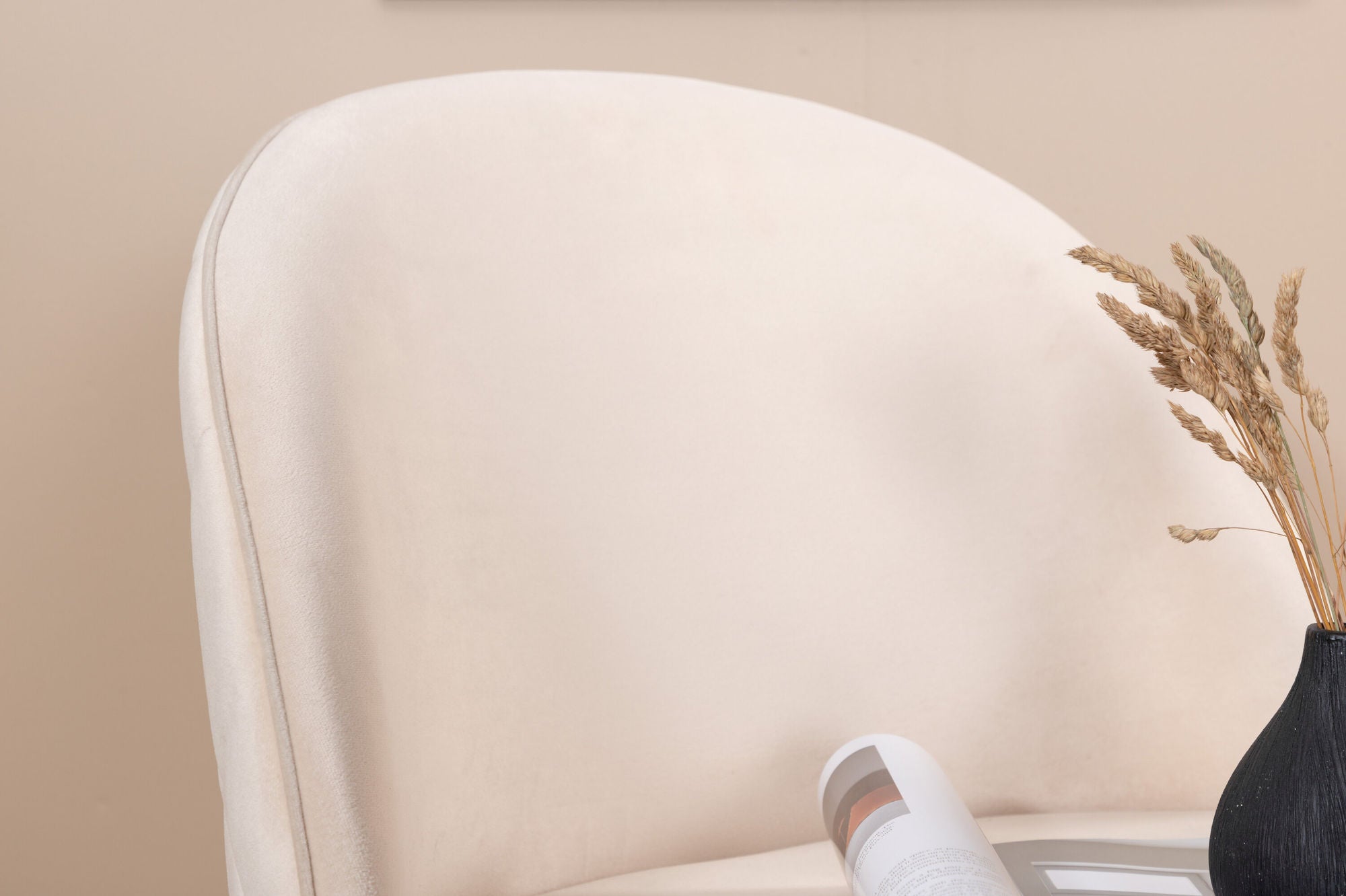 Stitches Matstol Beige Sammet, 2-Pack