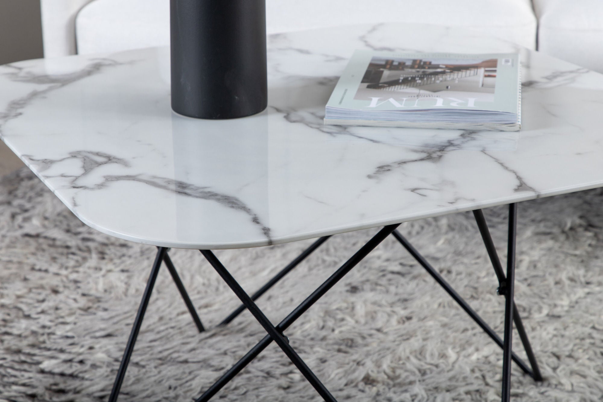 Soffbord Marmor, Vit