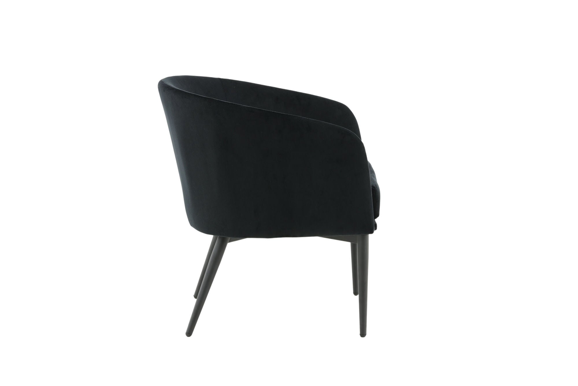 Fluffy Loungestol Sammet, Svart