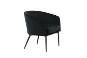 Fluffy Loungestol Sammet, Svart