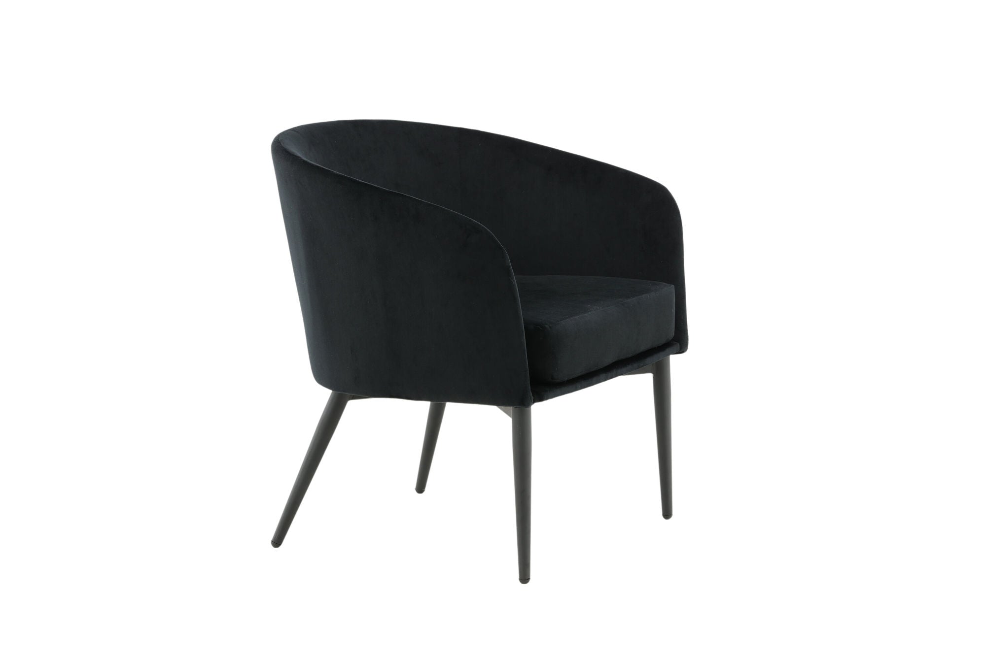 Fluffy Loungestol Sammet, Svart