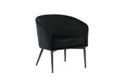 Fluffy Loungestol Sammet, Svart