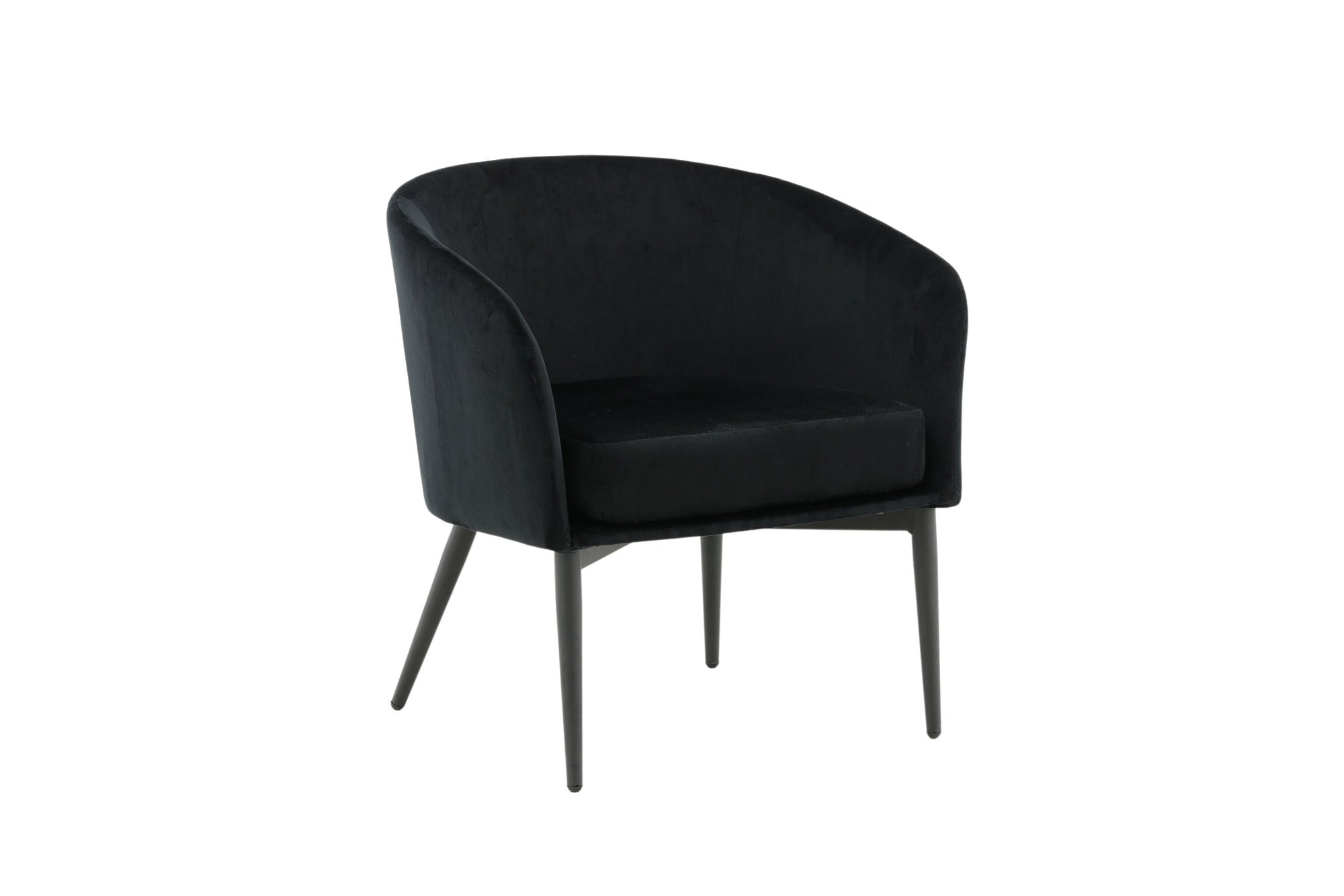 Fluffy Loungestol Sammet, Svart