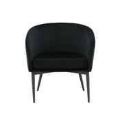 Fluffy Loungestol Sammet, Svart