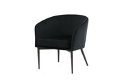 Fluffy Loungestol Sammet, Svart