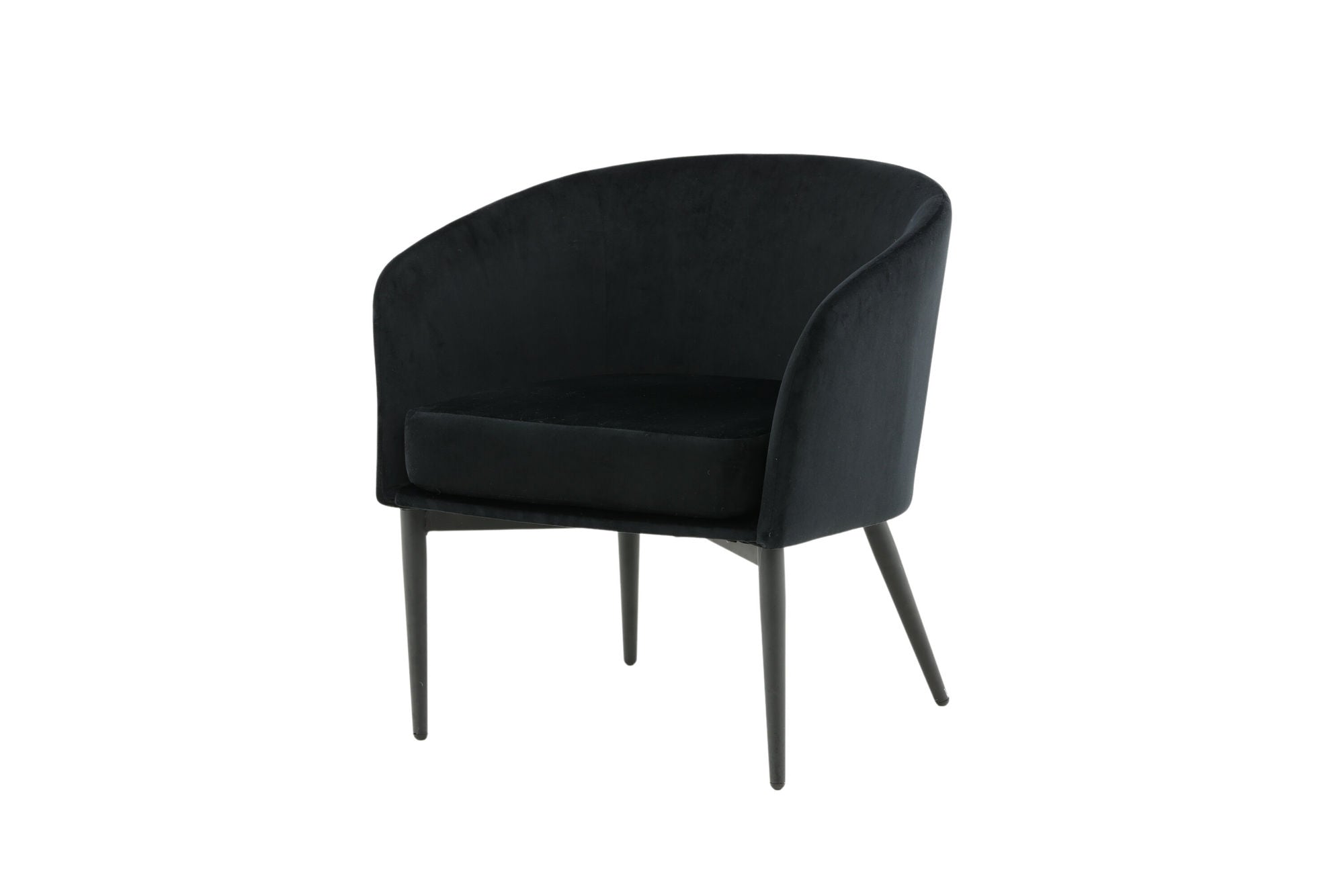 Fluffy Loungestol Sammet, Svart