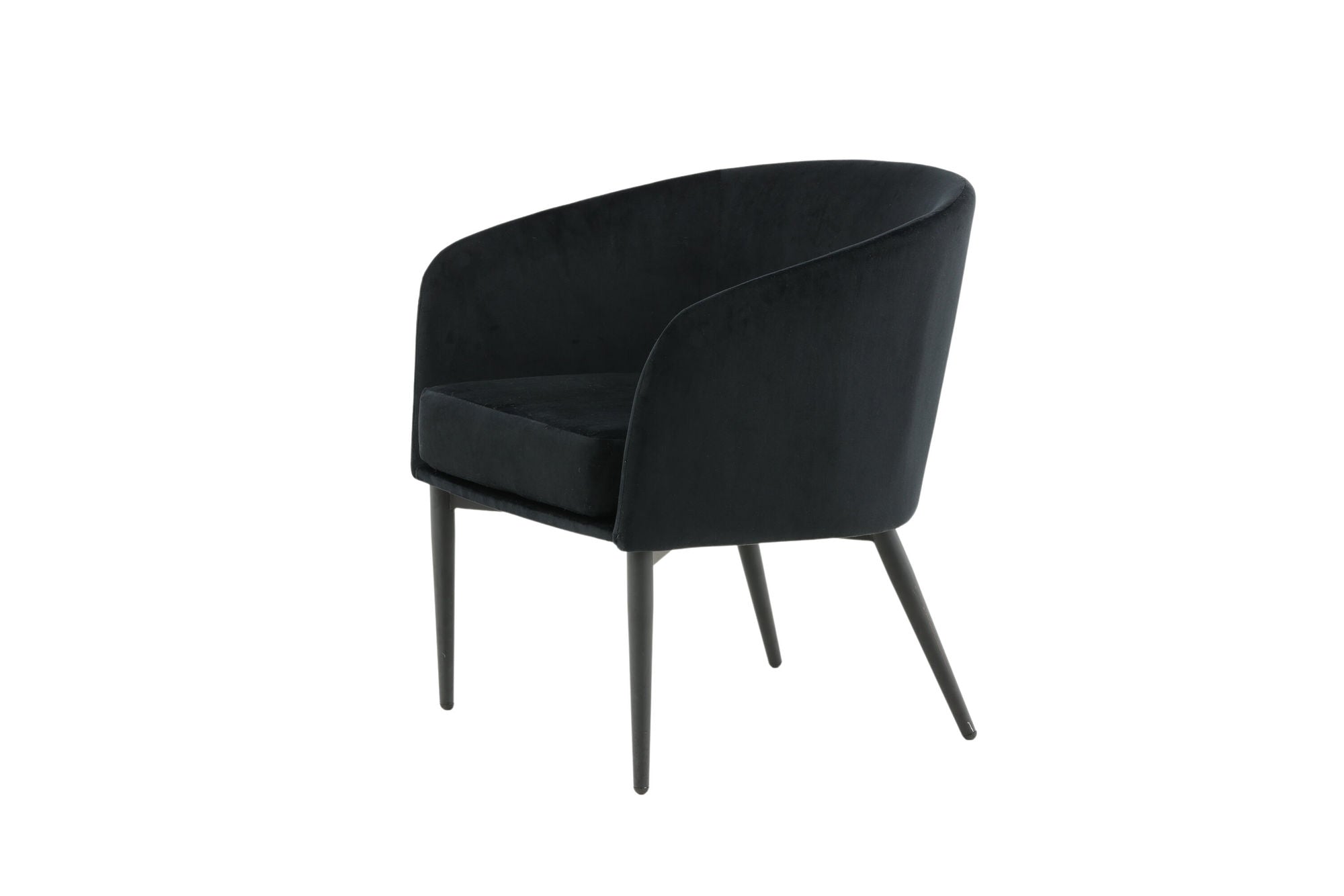 Fluffy Loungestol Sammet, Svart