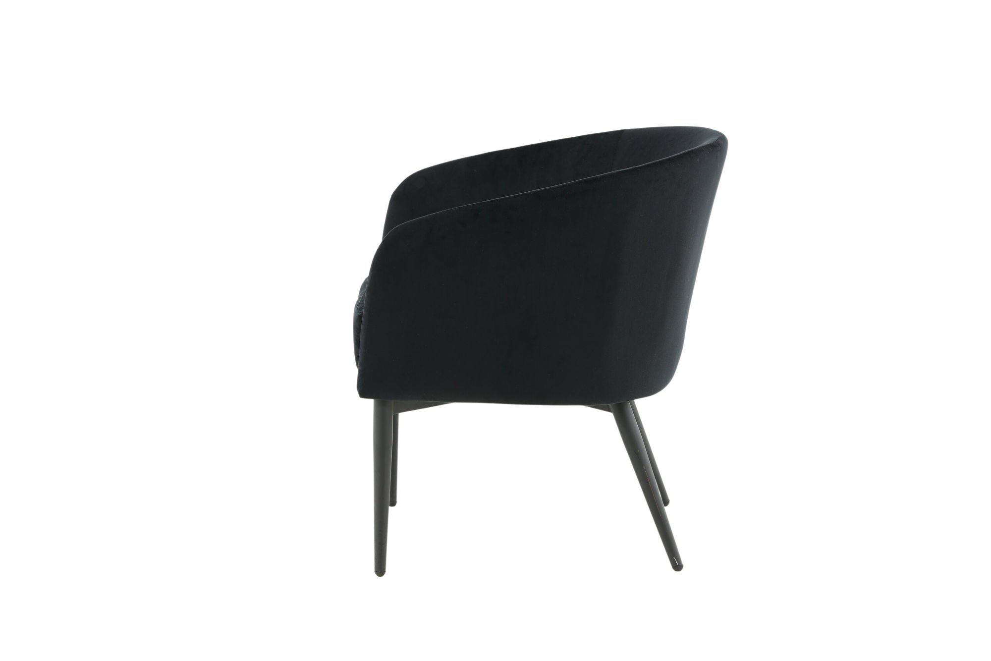 Fluffy Loungestol Sammet, Svart