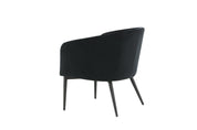 Fluffy Loungestol Sammet, Svart
