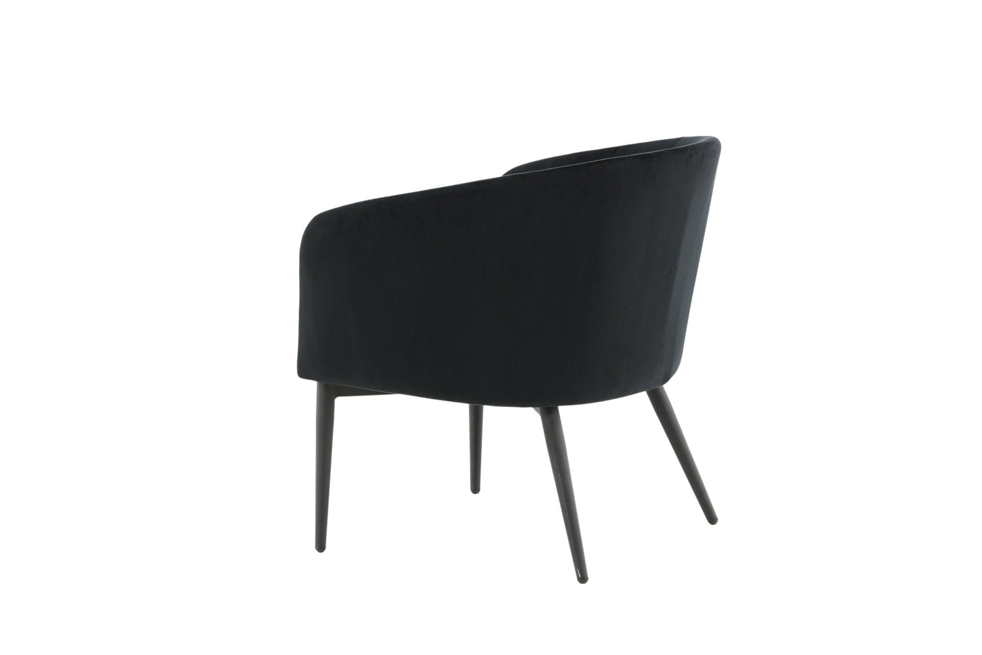 Fluffy Loungestol Sammet, Svart