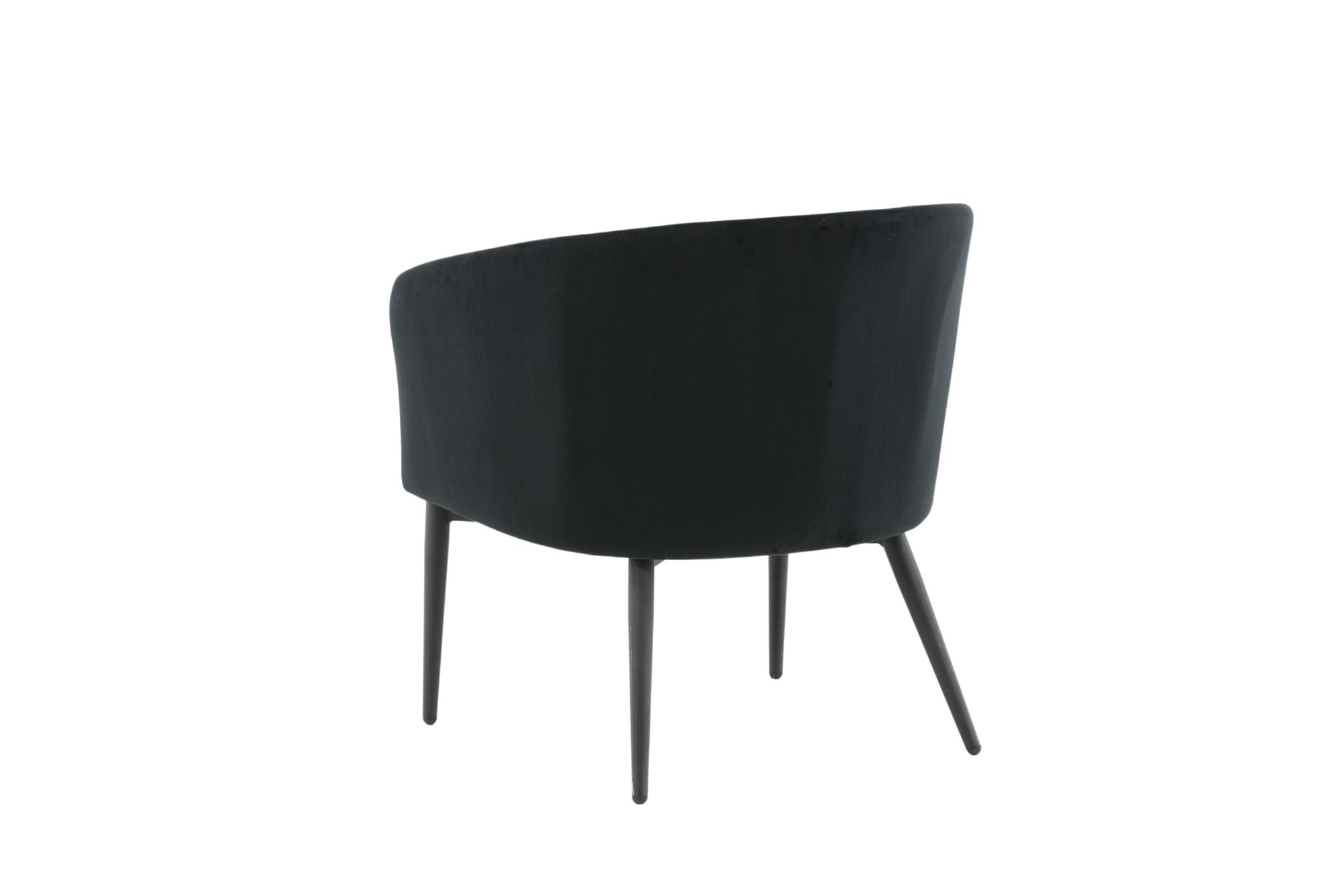 Fluffy Loungestol Sammet, Svart