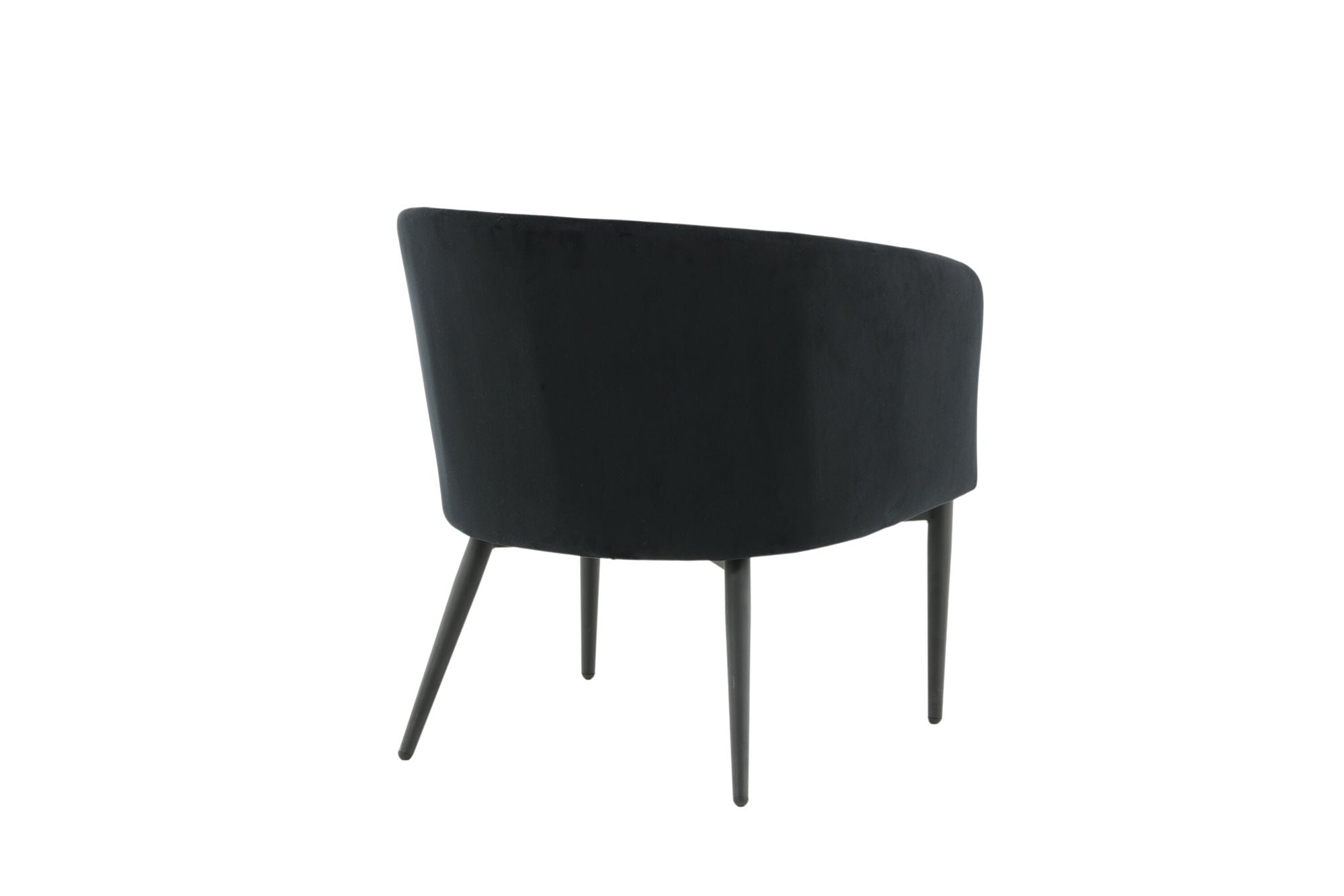 Fluffy Loungestol Sammet, Svart