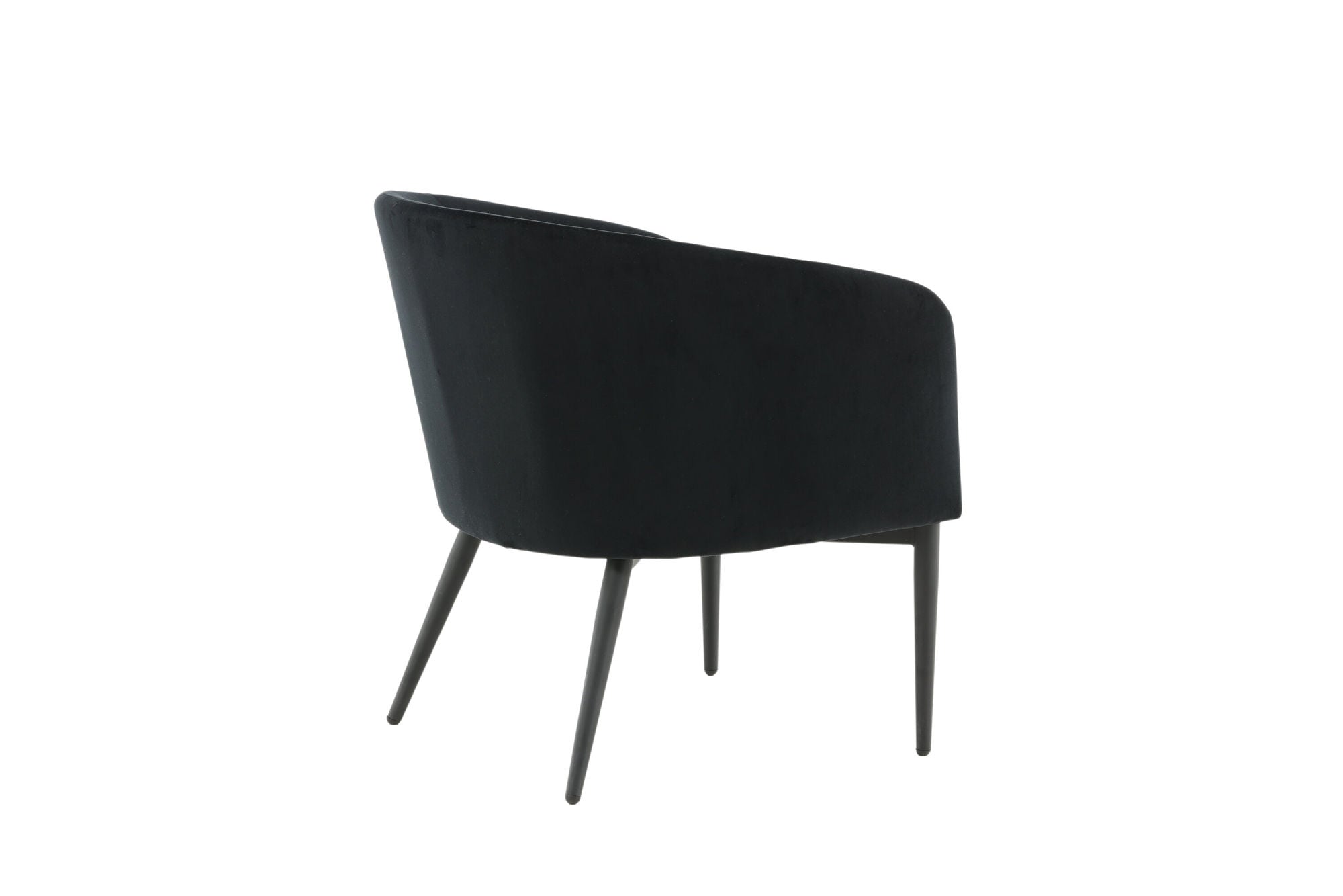 Fluffy Loungestol Sammet, Svart