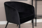 Fluffy Loungestol Sammet, Svart
