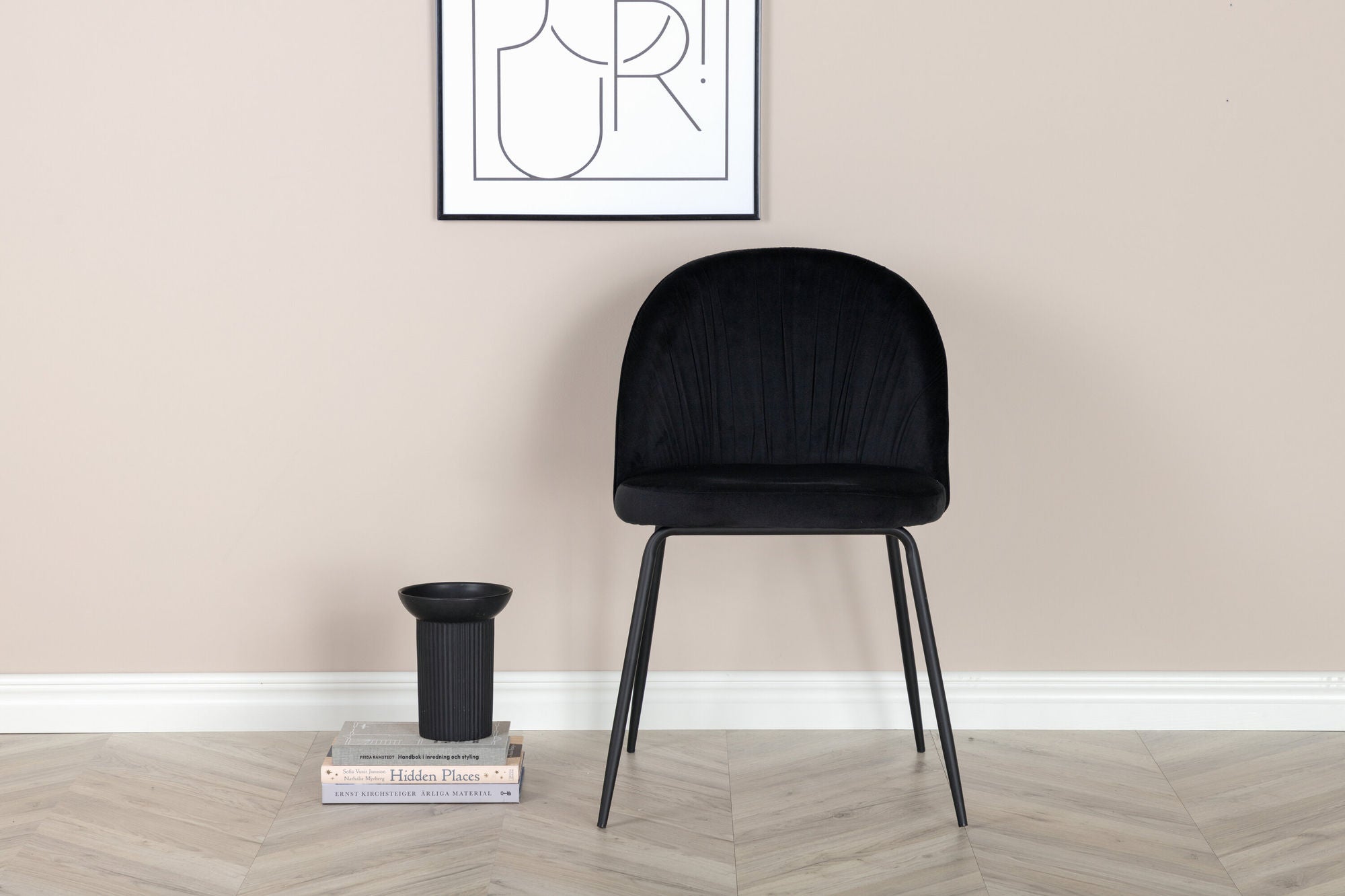 Wrinkles Matstol, Svart 2-Pack