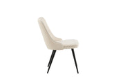 Vella Matstol Sammet Beige, 2-Pack