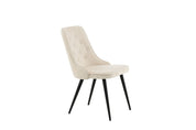 Vella Matstol Sammet Beige, 2-Pack