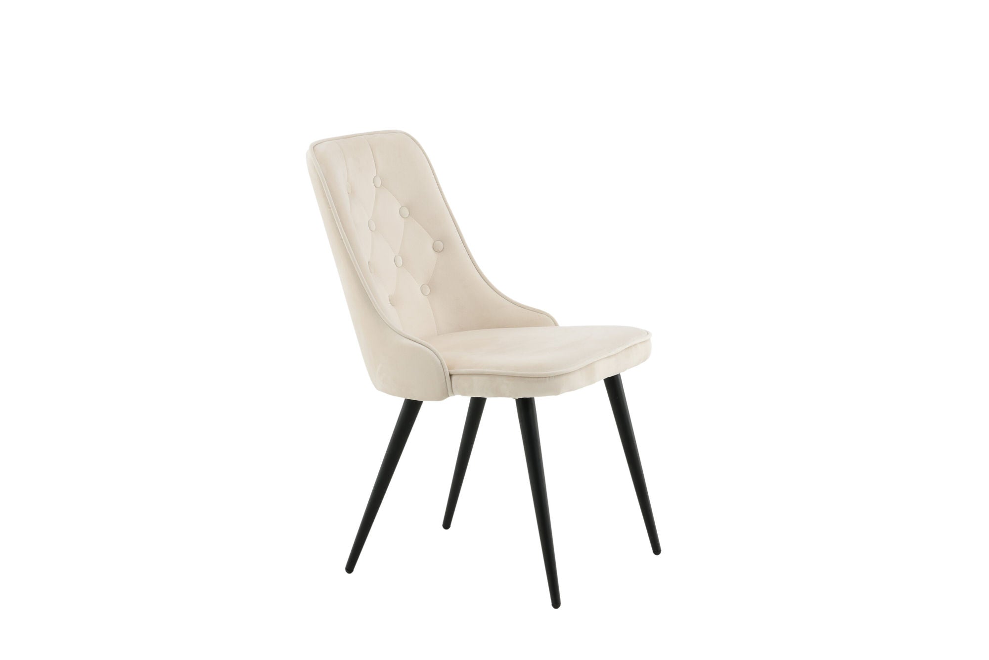 Vella Matstol Sammet Beige, 2-Pack