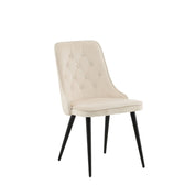 Vella Matstol Sammet Beige, 2-Pack