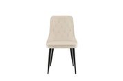 Vella Matstol Sammet Beige, 2-Pack