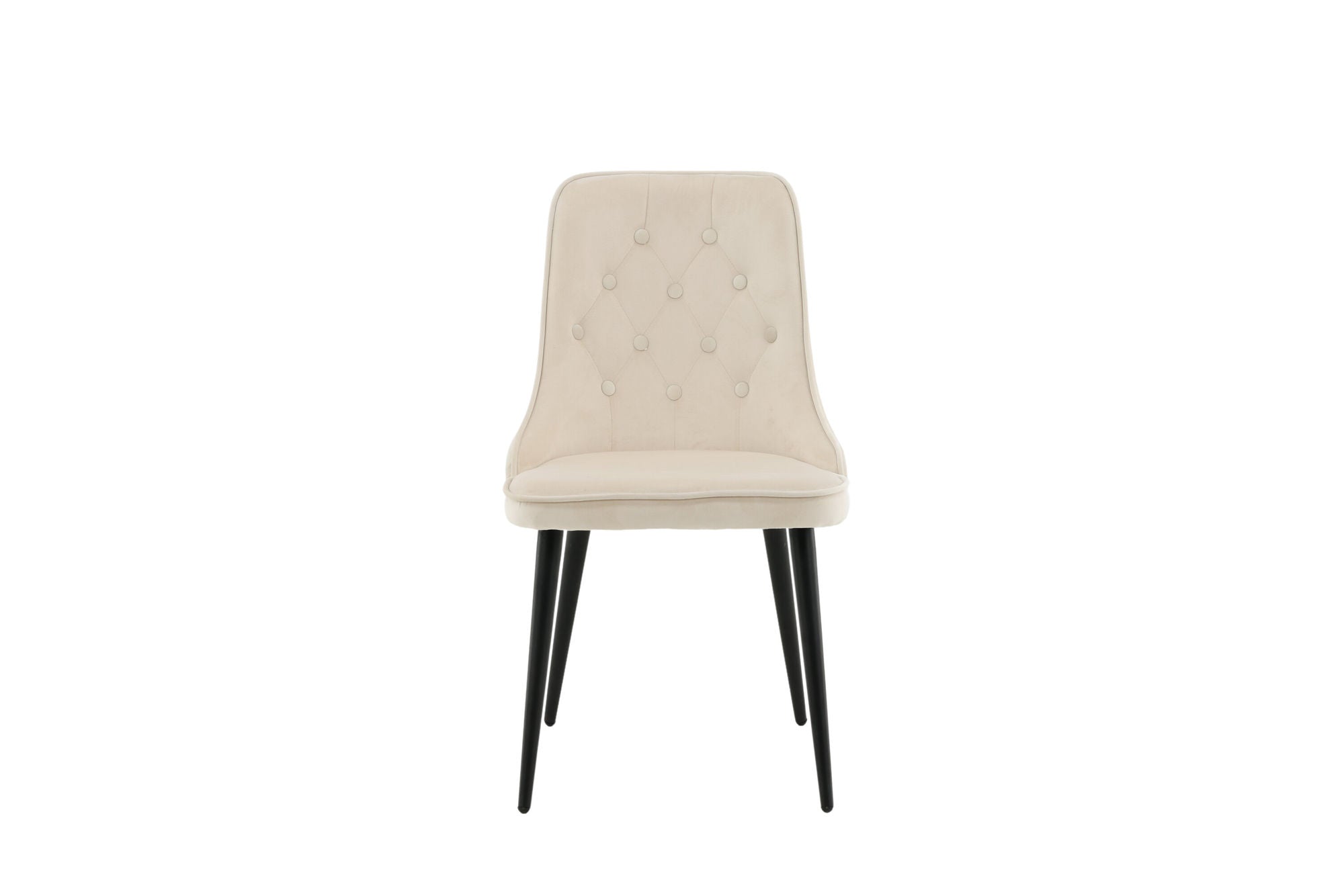 Vella Matstol Sammet Beige, 2-Pack