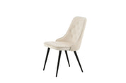 Vella Matstol Sammet Beige, 2-Pack