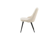 Vella Matstol Sammet Beige, 2-Pack