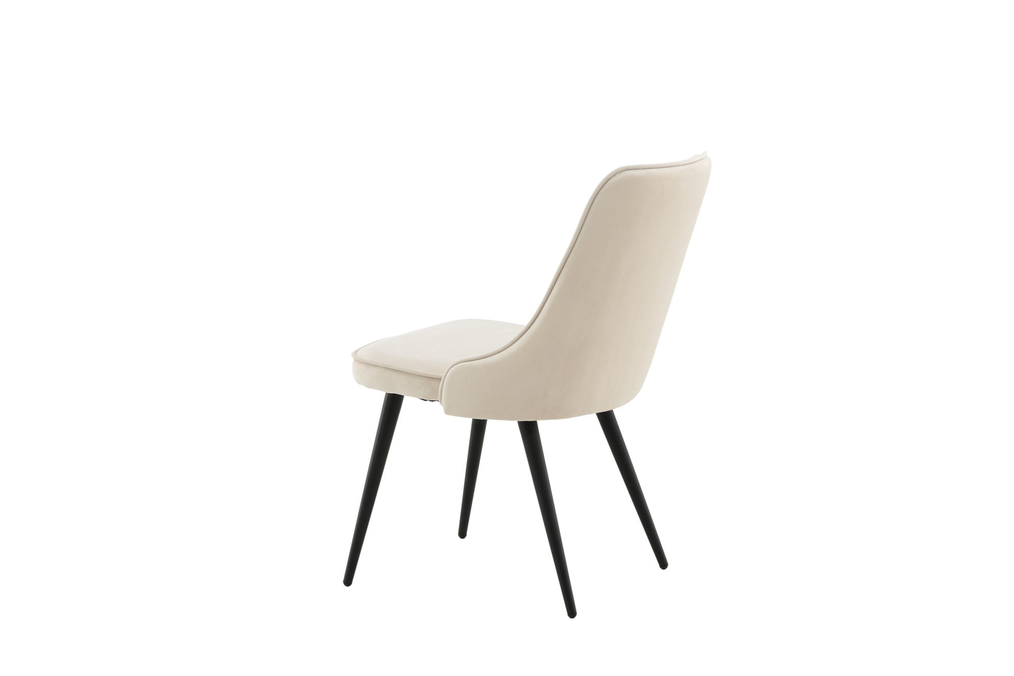 Vella Matstol Sammet Beige, 2-Pack